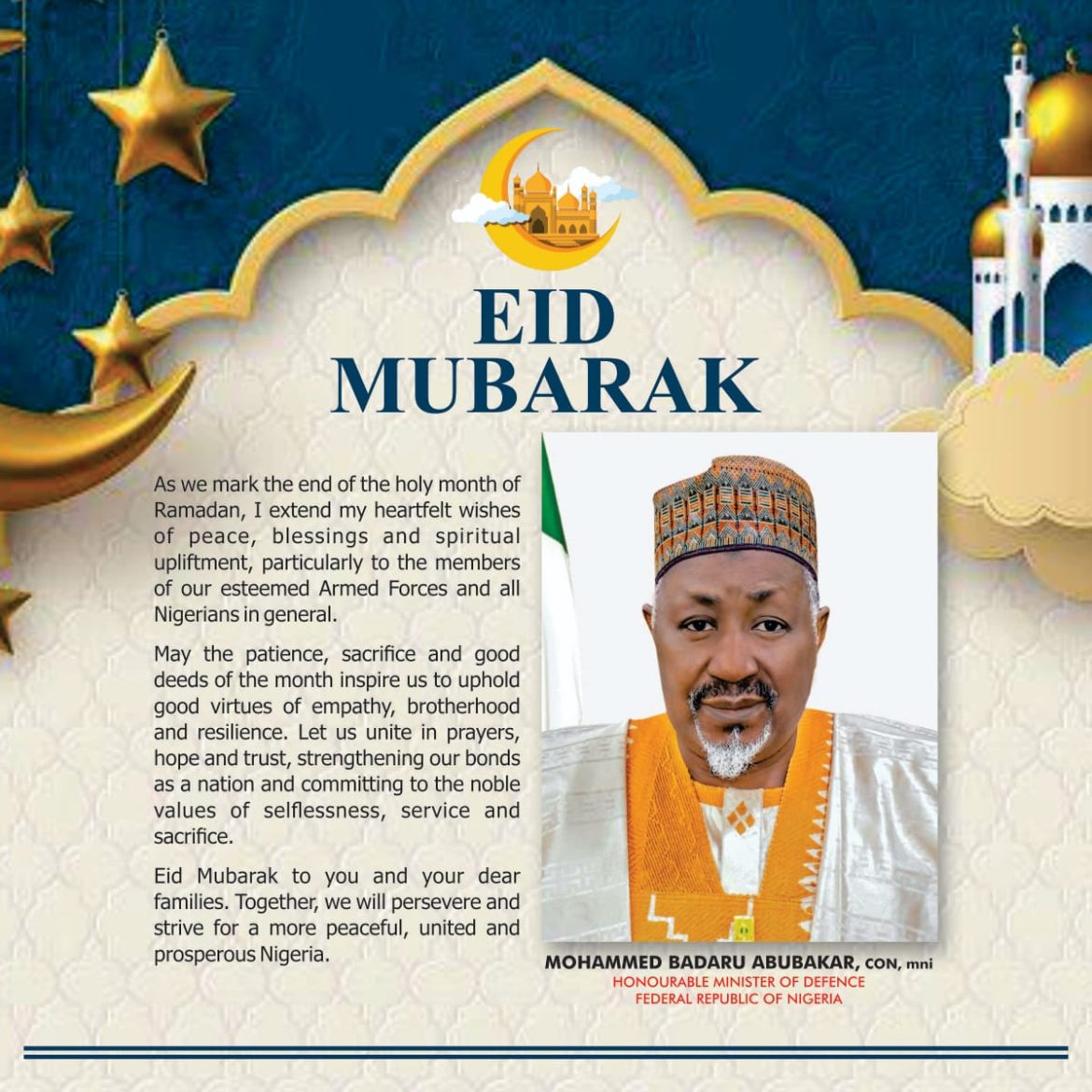 Badaru Felicitates With Nigerians On Eid Mubarak